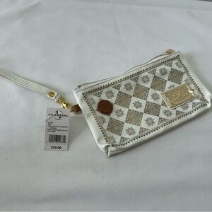 NWT Universal Studios Harry Potter White and Gold Women's Clutch